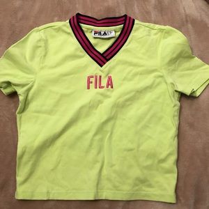 green fila top✨💵